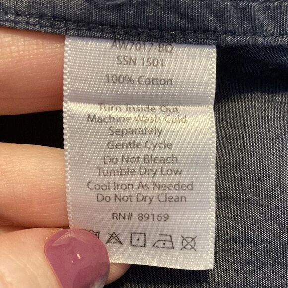 Atm Anthony Thomas Melillo Parka Drawstring Chambray Shirtdress Blue Size Small - Picture 11 of 12